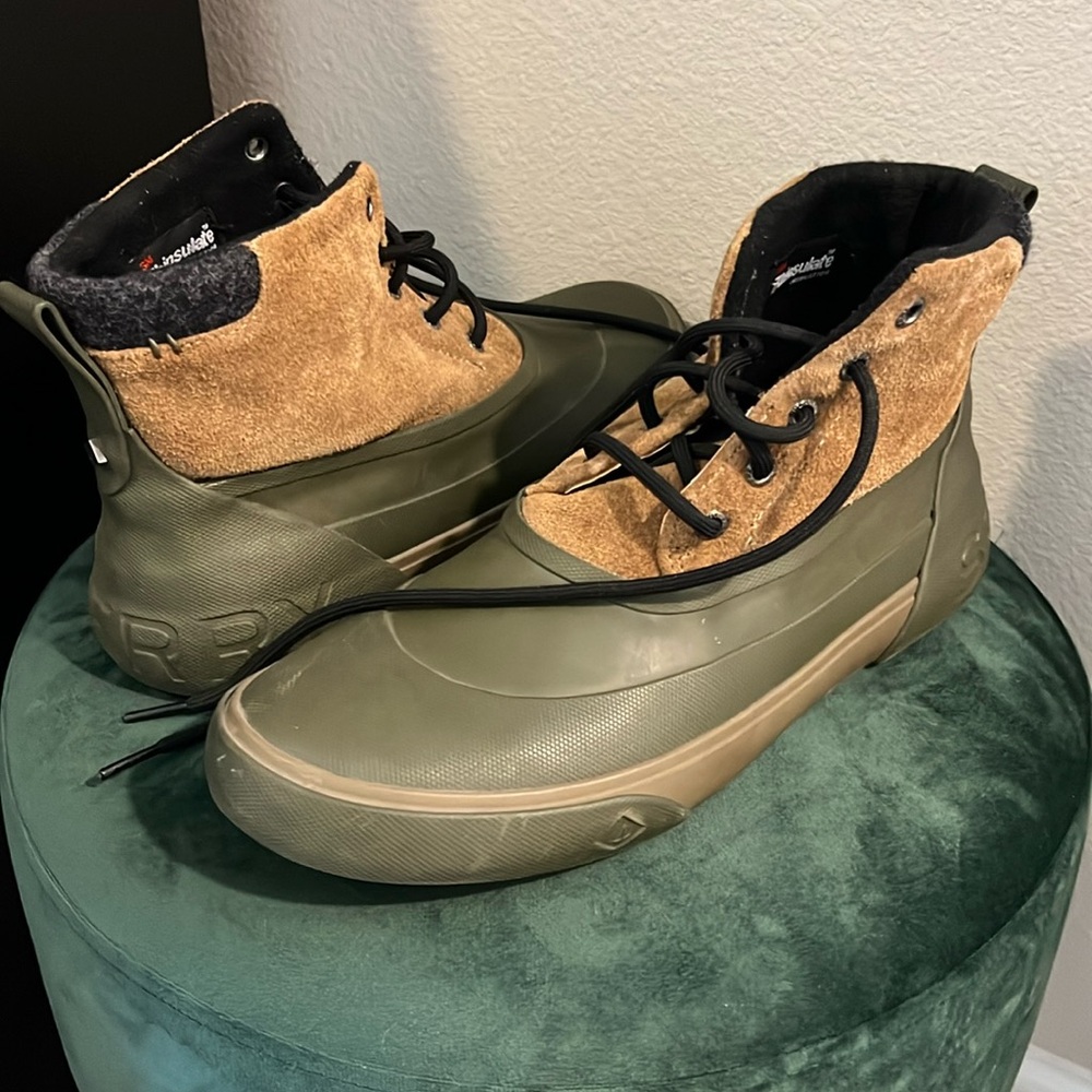 Suede Sperry boots men size 9